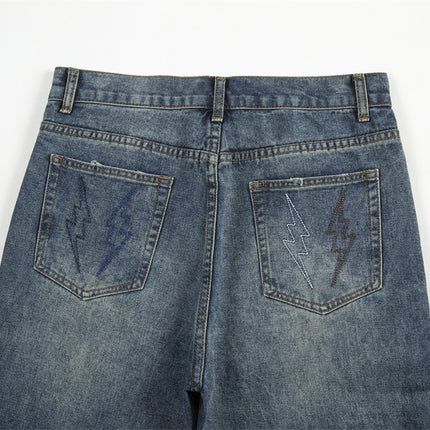 TALKLESS Hole Patch Embroidered Jeans----2214 - TALKLESSFASHION