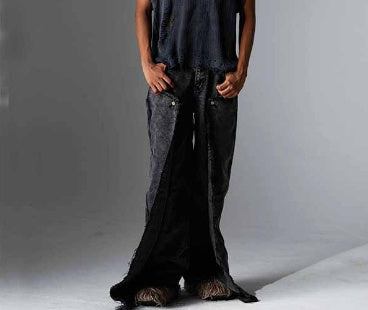 Distressed Wash Cargo Jeans—-5443 - TALKLESSFASHION