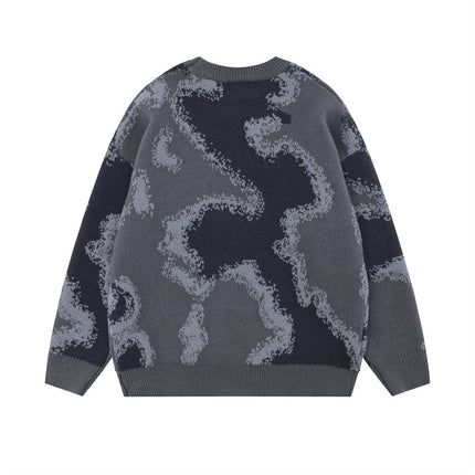 Flocking Letter Pullover-Sweater—1810 - TALKLESSFASHION