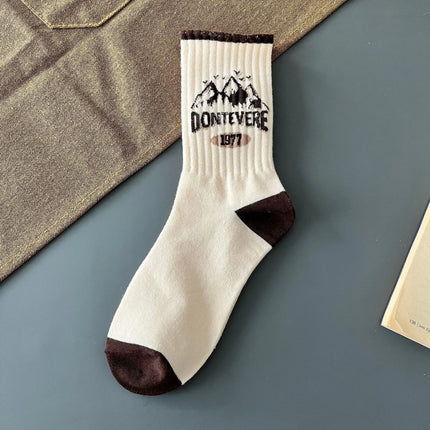 1/5/8 Alphanumeric Pattern Socks-----3234 - TALKLESSFASHION