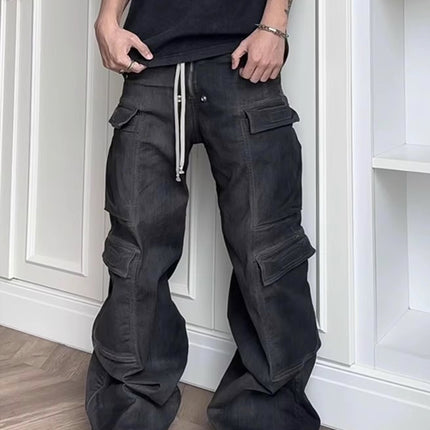 Wide-Leg Multi Pocket Trendy Jeans—7245 - TALKLESSFASHION
