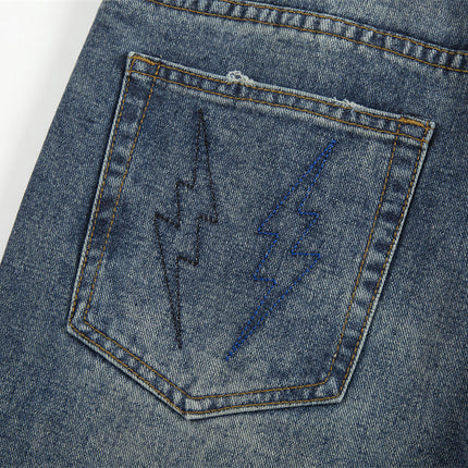 TALKLESS Hole Patch Embroidered Jeans----2214 - TALKLESSFASHION