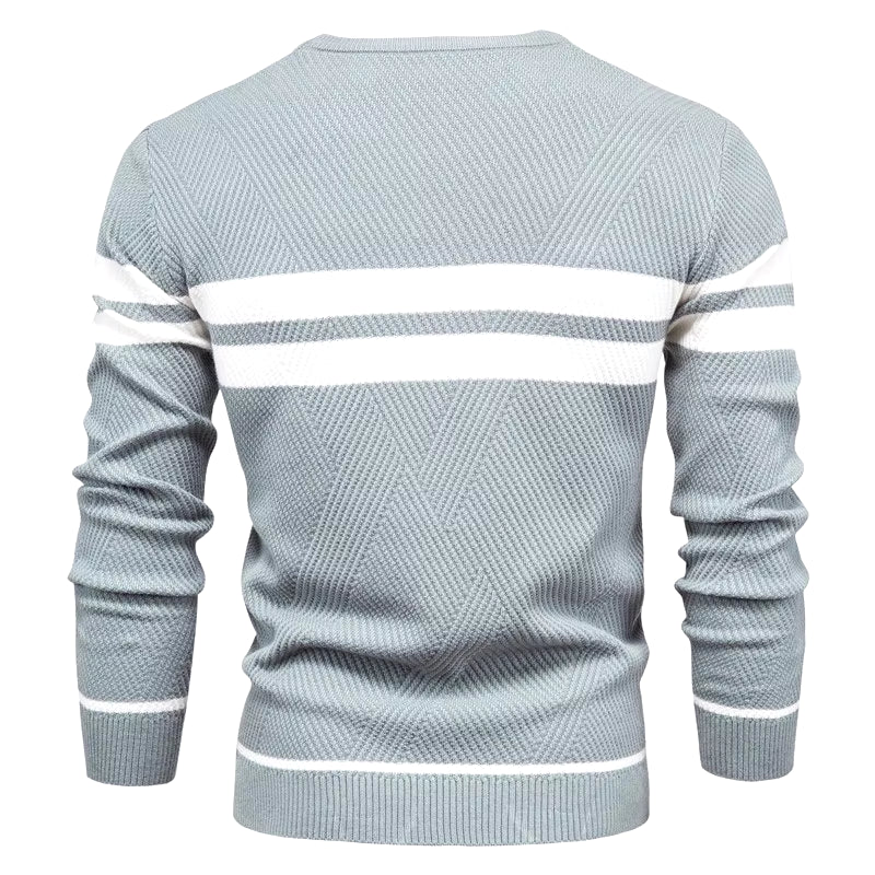 New Autumn Pullover Men'S Sweater O-Neck Patchwork Long Sleeve Warm Slim Sweaters Men Casual Fashion Sweater Men Clothing