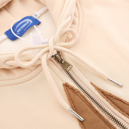 Five-pointed Star ZIP-Up Hooded Sweater—4544 - TALKLESSFASHION