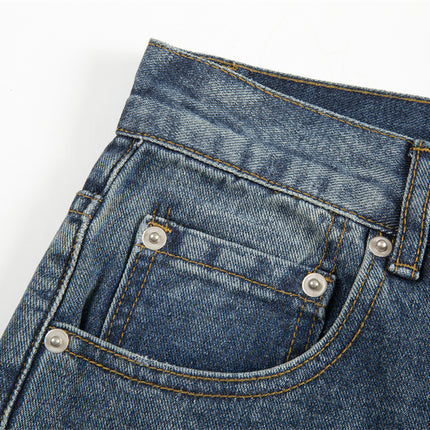 TALKLESS Hole Patch Embroidered Jeans----2214 - TALKLESSFASHION
