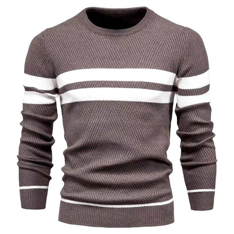 New Autumn Pullover Men'S Sweater O-Neck Patchwork Long Sleeve Warm Slim Sweaters Men Casual Fashion Sweater Men Clothing