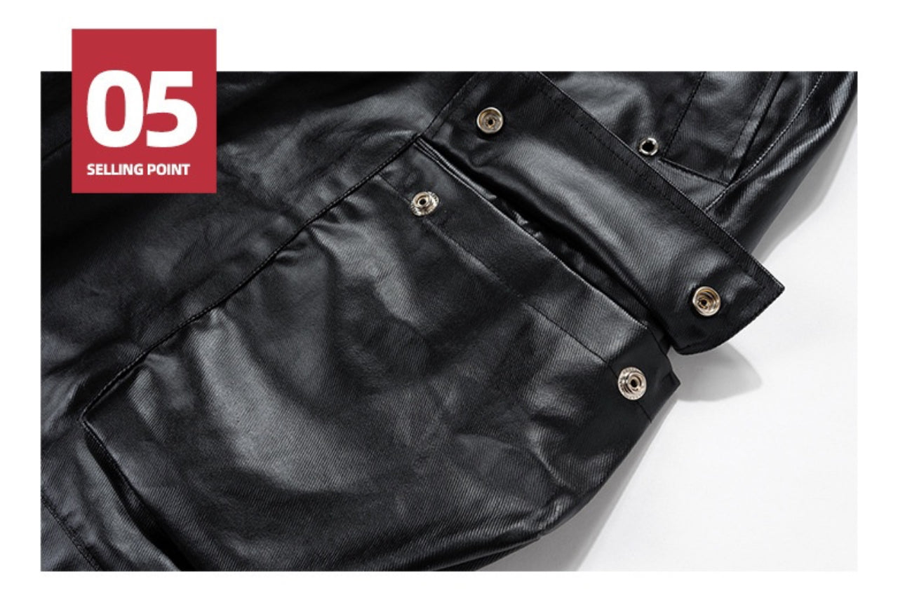 MatteCoat Casual leather Pants—-5388