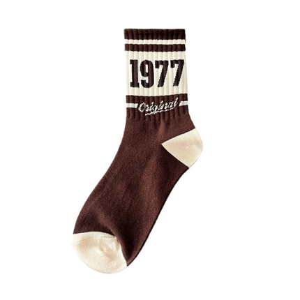 1/5/8 Alphanumeric Pattern Socks-----3234 - TALKLESSFASHION