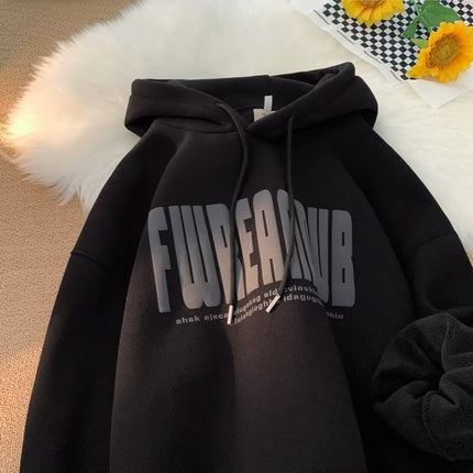 3D Embroidered Letter Print Hoodie—7351 - TALKLESSFASHION