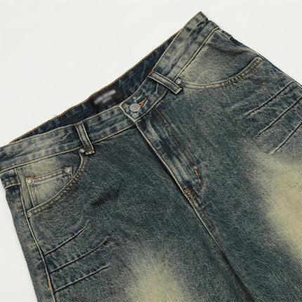 TALKLESS Cat Beard Stitching Jeans--9132 - TALKLESSFASHION