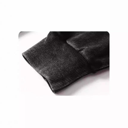 Washed oversized Collarless hoodie---4511 - TALKLESSFASHION