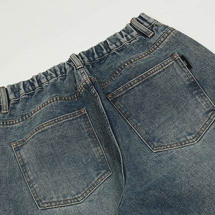 Women's American Style Loose Wide Leg Dark Blue Jeans - TALKLESSFASHION