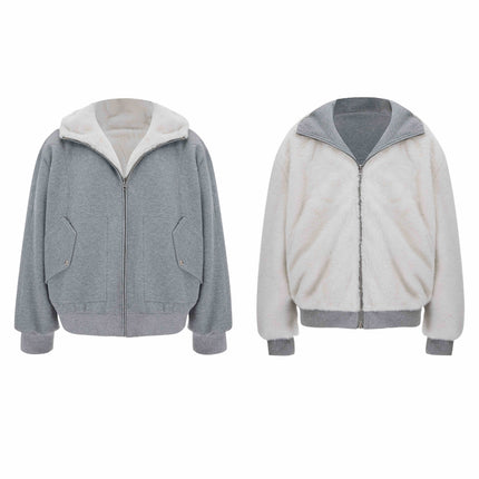 Reversible Cotton Clothes Hooded Jacket—7814 - TALKLESSFASHION
