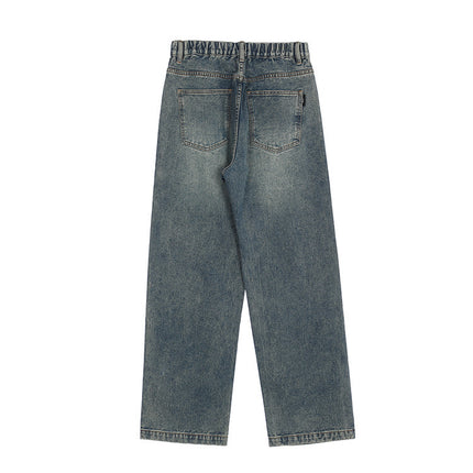 Women's American Style Loose Wide Leg Dark Blue Jeans - TALKLESSFASHION