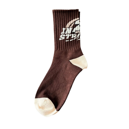 1/5/8 Alphanumeric Pattern Socks-----3234 - TALKLESSFASHION
