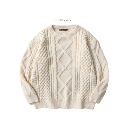 Retro Twist Round Neck Sweater/Pullover—4224 - TALKLESSFASHION