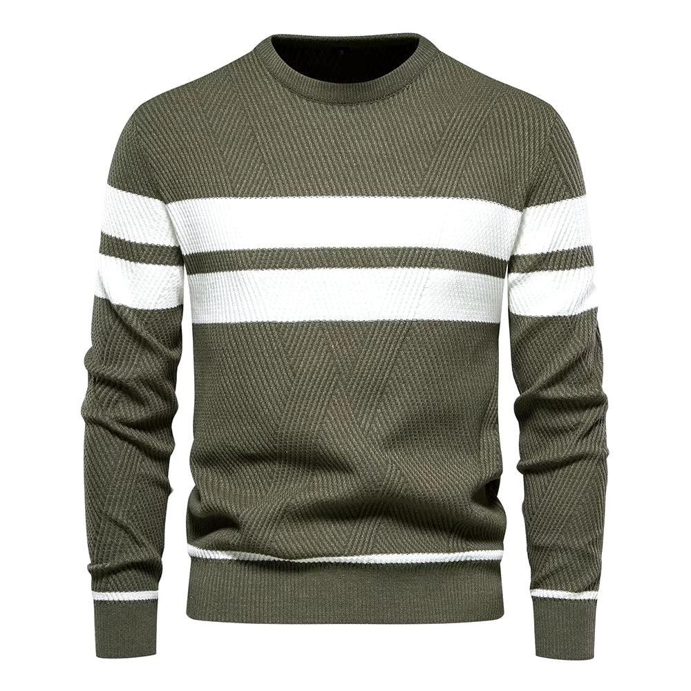 New Autumn Pullover Men'S Sweater O-Neck Patchwork Long Sleeve Warm Slim Sweaters Men Casual Fashion Sweater Men Clothing