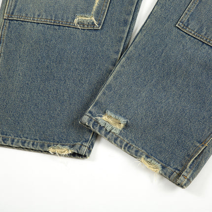 TALKLESS Washed-out Ripped Logging Jeans--2311 - TALKLESSFASHION