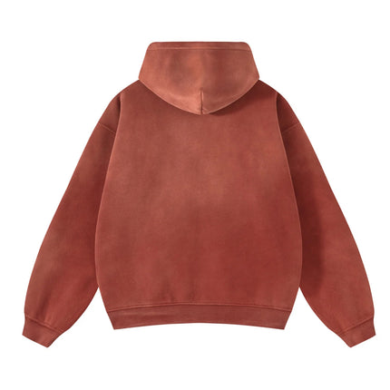Acid-Washed Oversize Hooded Pullover—2223 - TALKLESSFASHION
