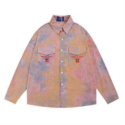 Tie-dyed Long-sleeved Shirt—-2117 - TALKLESSFASHION