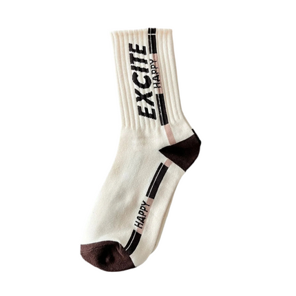 1/5/8 Alphanumeric Pattern Socks-----3234 - TALKLESSFASHION