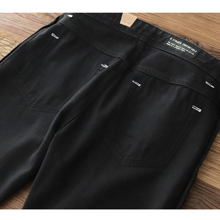 Midnight Denim Washed Straight jeans—-9054 - TALKLESSFASHION