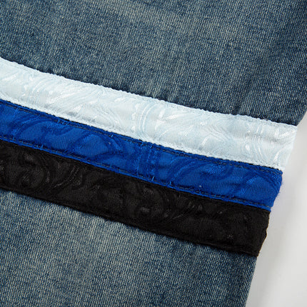 TALKLESS Hole Patch Embroidered Jeans----2214 - TALKLESSFASHION