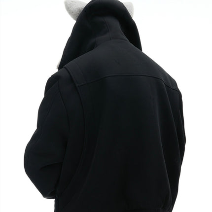 Reversible Cotton Clothes Hooded Jacket—7814 - TALKLESSFASHION
