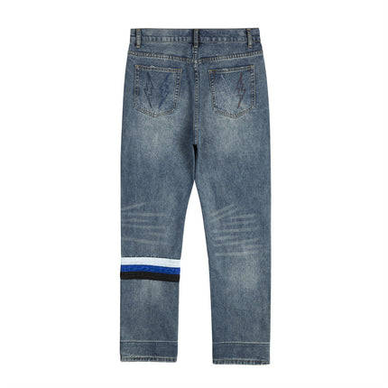 TALKLESS Hole Patch Embroidered Jeans----2214 - TALKLESSFASHION