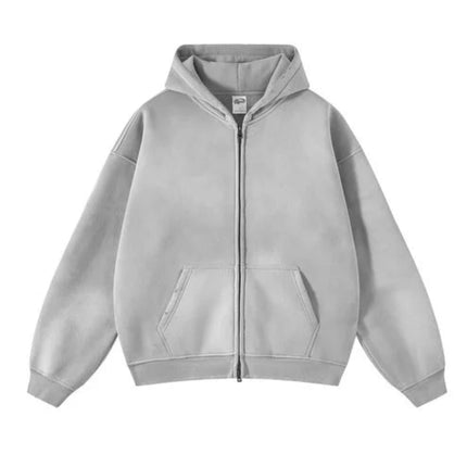Acid-Washed Oversize Hooded Pullover—2224 - TALKLESSFASHION