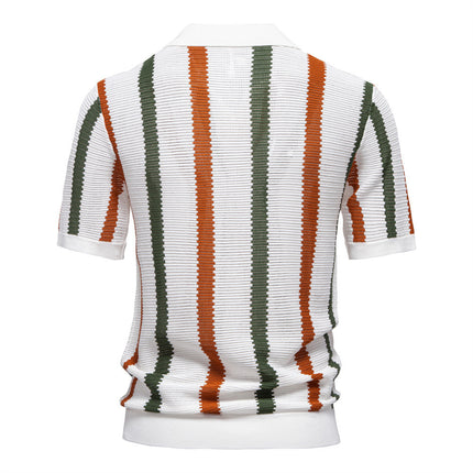 Breathable Hollow Men's Short-sleeved Polo Shirt Sweater - TALKLESSFASHION