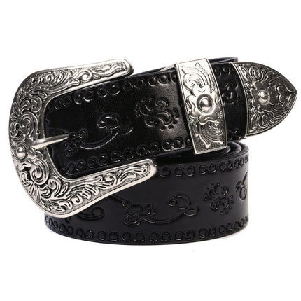 Mongolian Heritage Leather Belt—-0756 - TALKLESSFASHION
