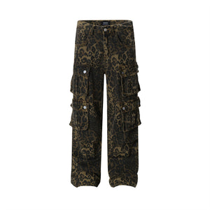 TALKLESS MultiPocket Distressed Leopard Jeans--2450 - TALKLESSFASHION