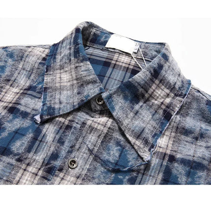 woolly edge ripped vintage Shirt----4520 - TALKLESSFASHION