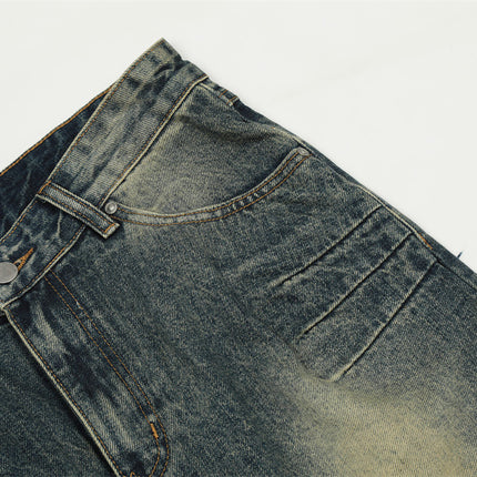 TALKLESS Cat Beard Stitching Jeans--9132 - TALKLESSFASHION