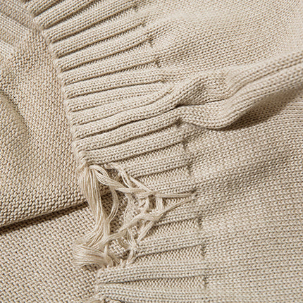 Solid Color Ripped Pullover For Men - TALKLESSFASHION