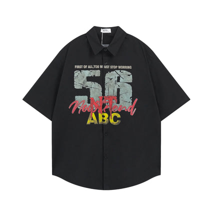 Unisex 56 ABC printed shirt - TALKLESSFASHION