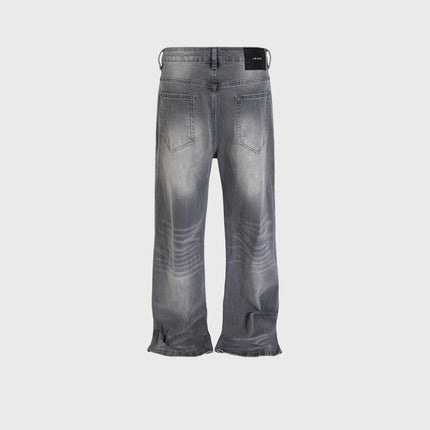 Vintage Washed Straight Neutral Jeans—4833 - TALKLESSFASHION