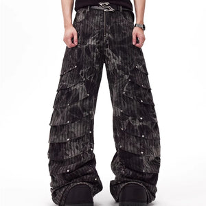 Maverick Rivet Mop Denim—-4530 - TALKLESSFASHION