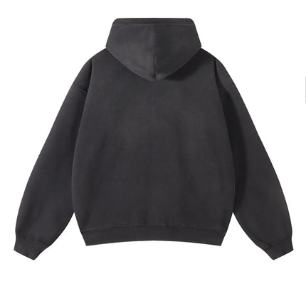Acid-Washed Oversize Hooded Pullover—2224 - TALKLESSFASHION