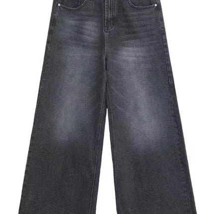 Vintage Wash baggyl Denim jeans —-3394 - TALKLESSFASHION