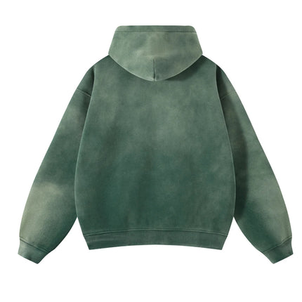 Acid-Washed Oversize Hooded Pullover—2221 - TALKLESSFASHION
