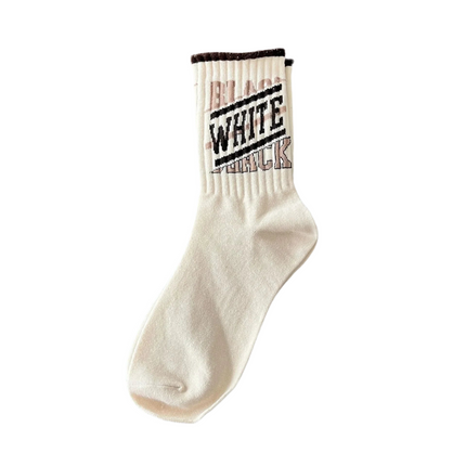 1/5/8 Alphanumeric Pattern Socks-----3234 - TALKLESSFASHION