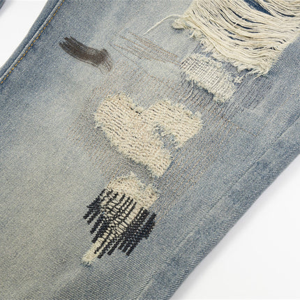 “Urban Rebellion: Splash & Strid ripped Jeans—-6041 - TALKLESSFASHION