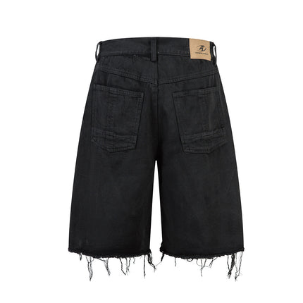 Urban Edge Distressed Denim short—8400 - TALKLESSFASHION