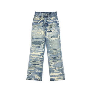 American Street Fashion Ripped Cool Loose Denim Trousers - TALKLESSFASHION