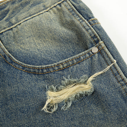 TALKLESS Washed-out Ripped Logging Jeans--2311 - TALKLESSFASHION