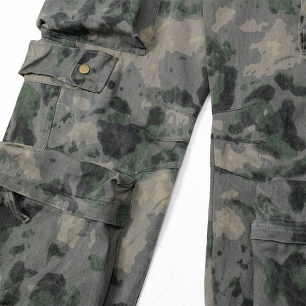 Tie-dye Camo Wide Leg Cargo pant—9255 - TALKLESSFASHION