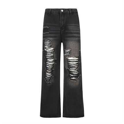 Ripped Denim Trousers For Men And Women - TALKLESSFASHION