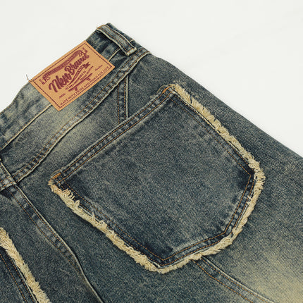TALKLESS Cat Beard Stitching Jeans--9132 - TALKLESSFASHION